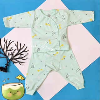 BỘ DÀI TAY UNCHI CÀI LỆCH PHÙ HỢP CHO BÉ TỪ SƠ SINH