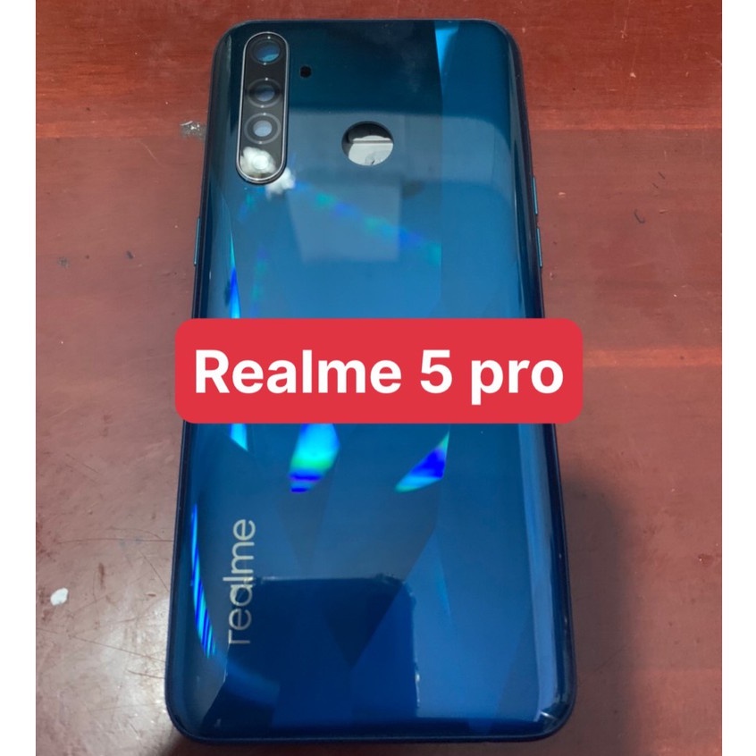 bộ vỏ realme 5 pro - gồm lưng,sườn,phím,kính camera