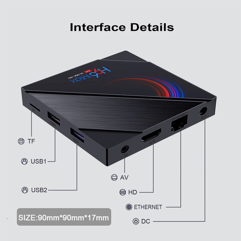 Hộp Tv Box H96 Max Tivi H616 4gb 32gb 64gb 6k Hd 2.4g5g Wifi Media Player H96Max Smart Android Tv Box