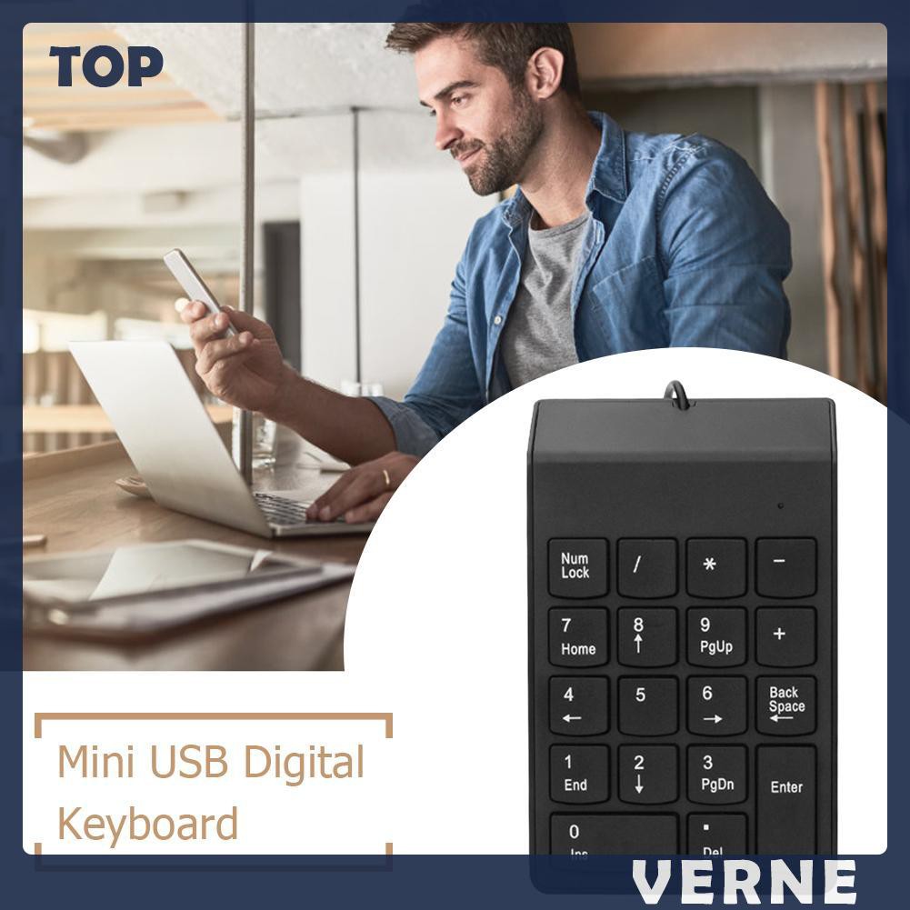 Bàn Phím Số Mini Có Dây Gồm 18 Phím Dùng Cho Laptop