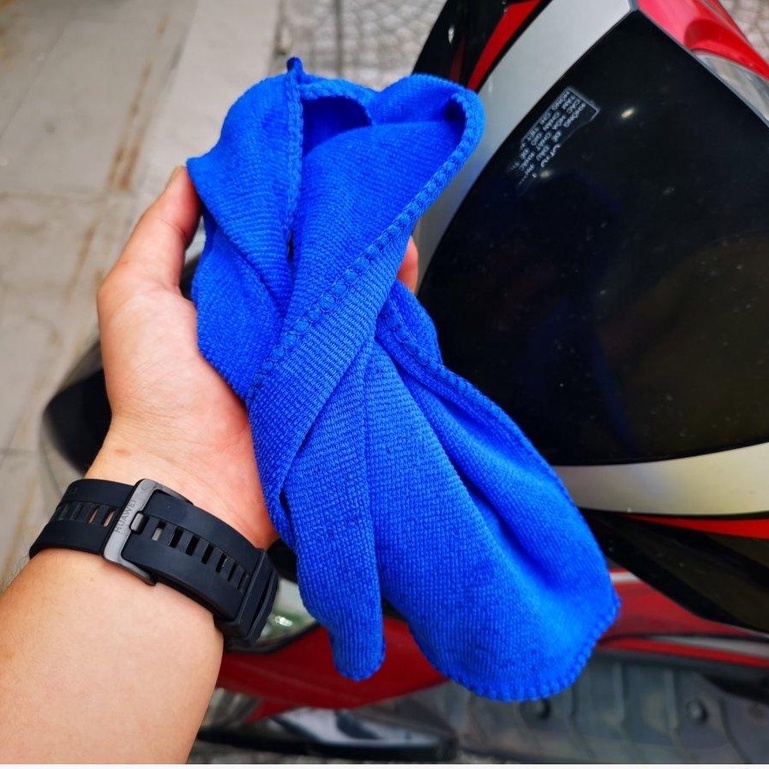 Khăn lau đa năng xanh size khổ lớn 70x30 cm mềm mịn thấm hút nước lau xe hơi ô tô lau tay bàn bếp chén bát ly gương kính