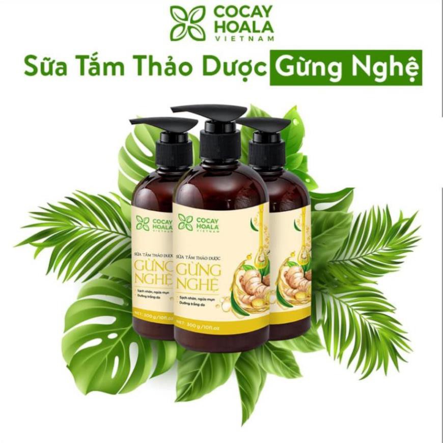 Sữa Tắm Thảo Dược Gừng Nghệ Cocayhoala 300g