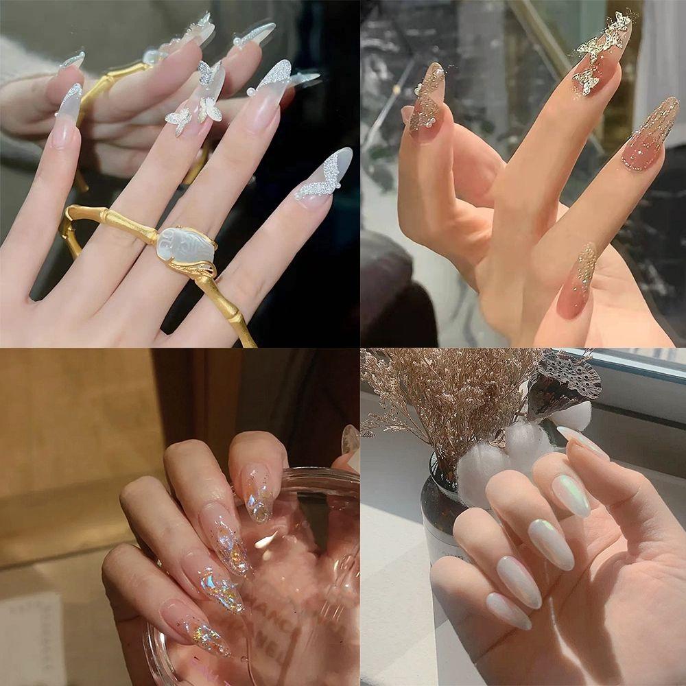 Set 24 Móng Tay Giả Dạng Nhấn Tiện Dụng Chất Lượng Cao