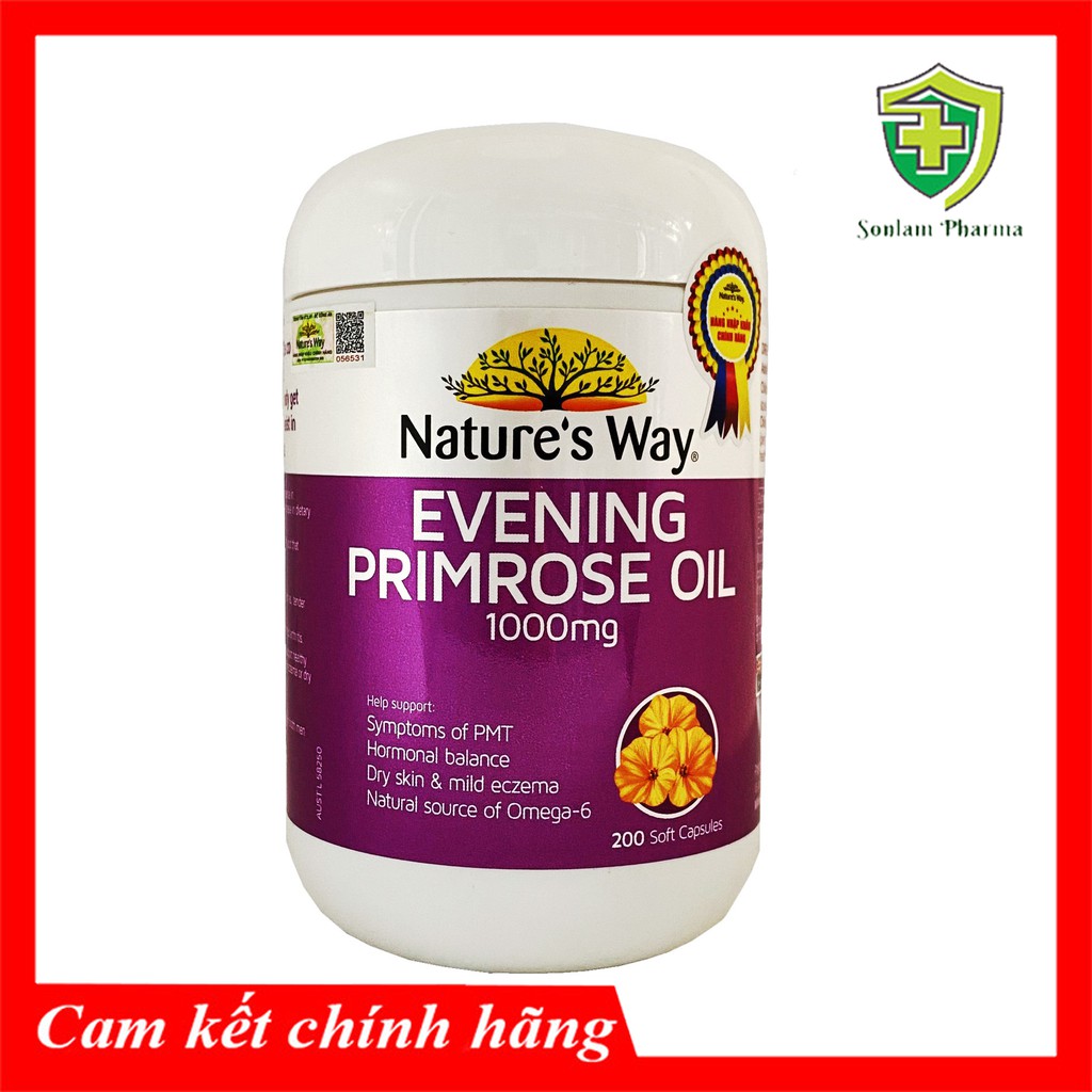 Nature's Way Evening Primrose Oil 1000 mg - Hỗ Trợ Cân Bằng Nội Tiết Tố Nữ Và Giảm Các Triệu Chứng Tiền Mãn Kinh