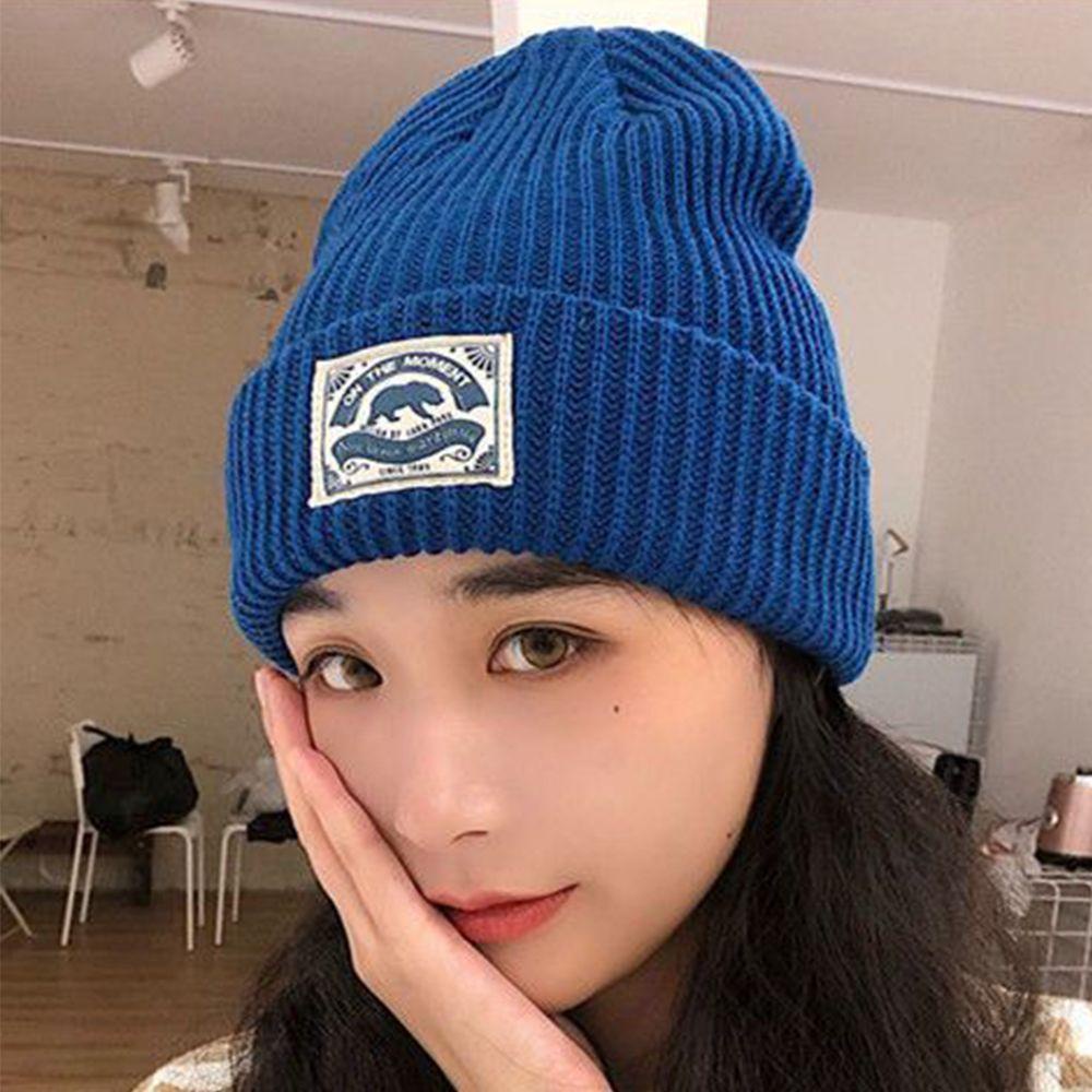 Mũ Len Beanie Hình Gấu Bắc Cực Phong Cách Đường Phố Hàn Quốc Độc Đáo