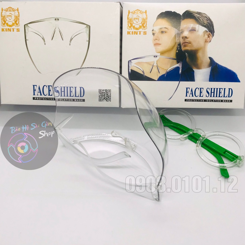 Kinh bảo hộ chống giọt bắn thương hiệu Kint's chính hãng, Tấm chắn face shield chống dịch đạt chuẩn bộ y tế