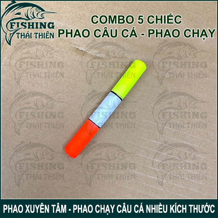 Phao câu cá, phao chạy phao xuyên tâm bằng mút xốp nhiều kích thước