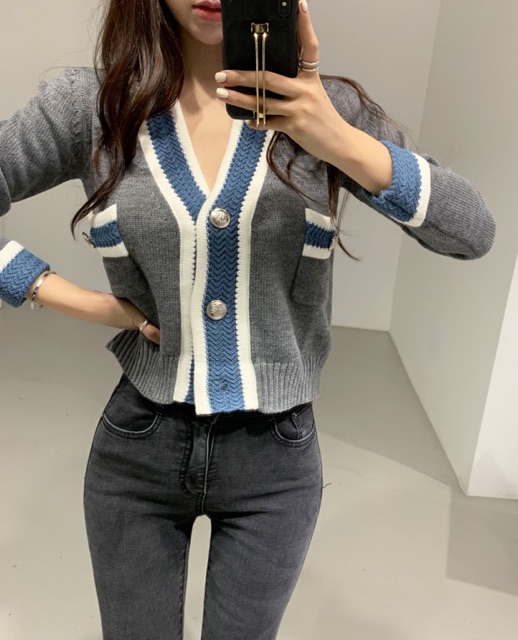 Áo cardigan len tay dài