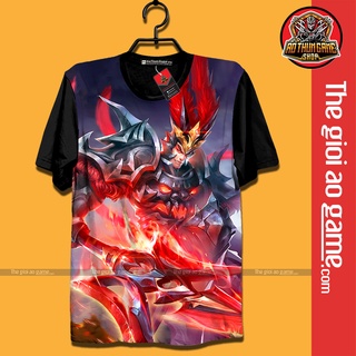 Áo Liên Quân , Áo Thun Liên Quân Mobile Lữ Bố Unisex Nam Nữ Cổ Tròn Basic Tay Ngắn Form Rộng / Thegioiaogame.com