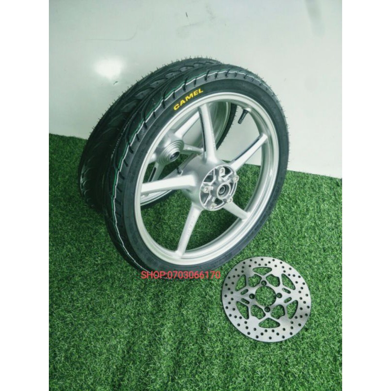 CẶP BÁNH MÂM ENKEI 1.4 1.6 GẮN XE EXCITER 150,135 VỎ CRV K RUỘT 60.70 KÈM ĐĨA TRƯỚC.