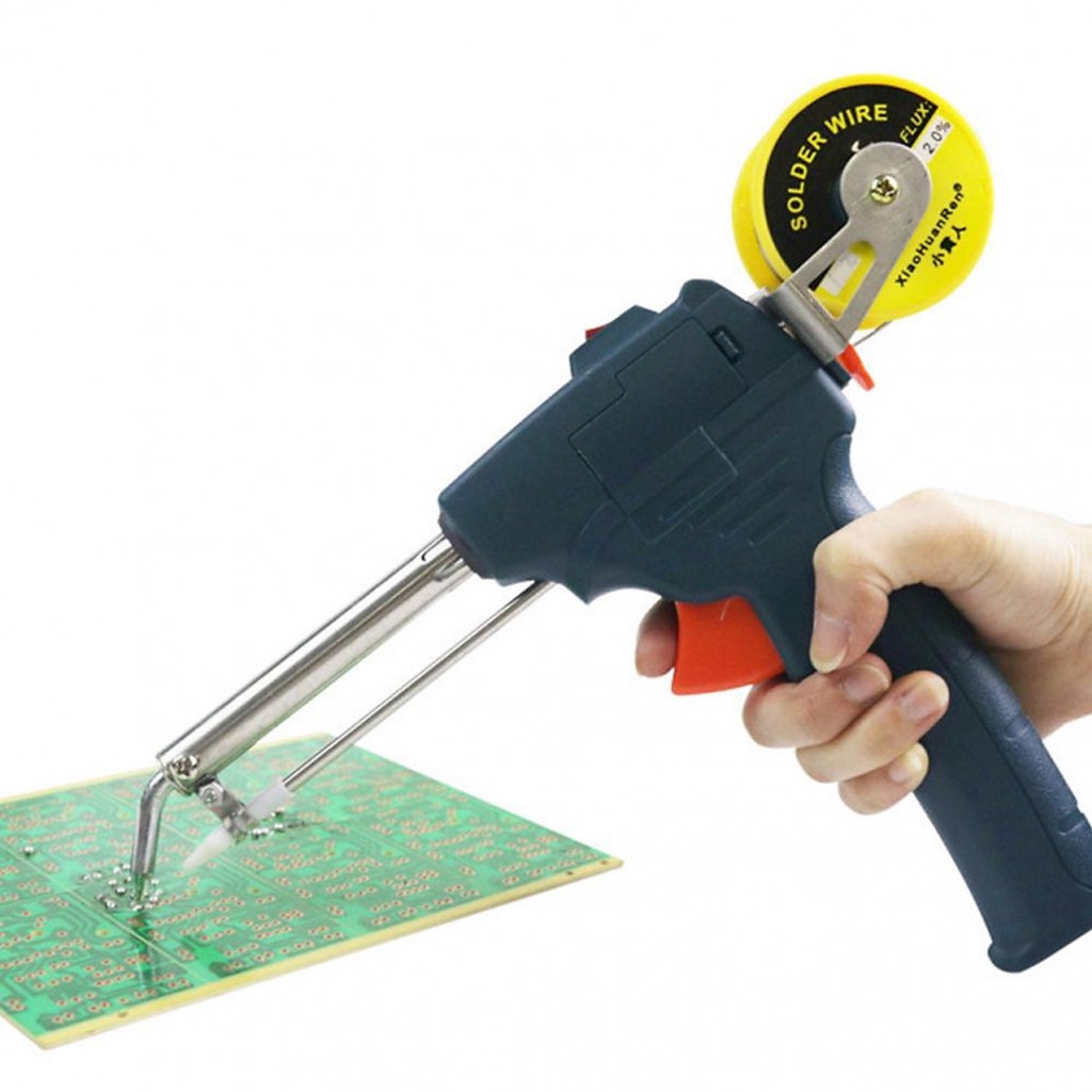 Mỏ hàn xung đầu cong tự động đẩy thiếc hàn 60w 220V