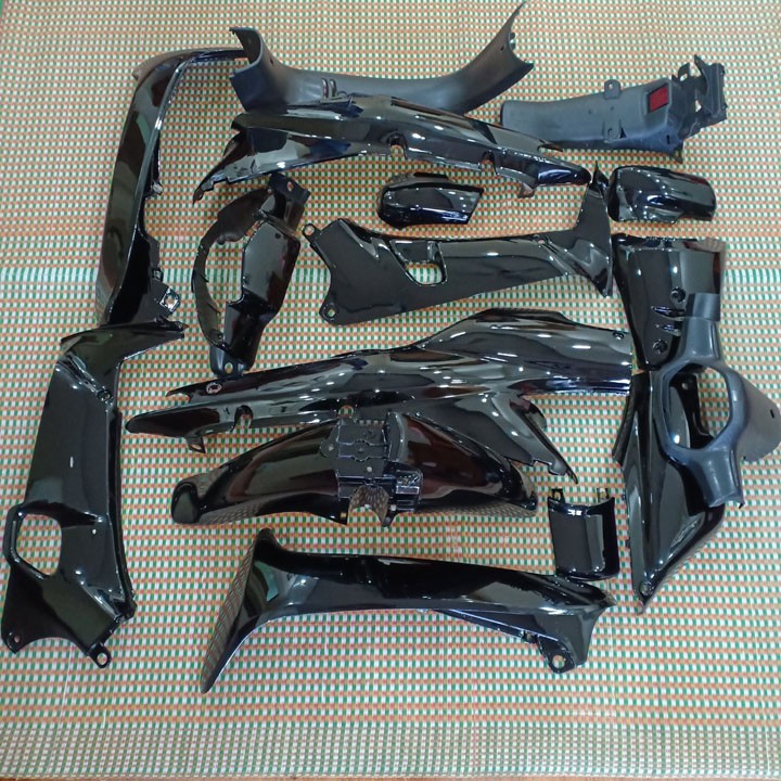 Dàn áo xe Wave Anpha , Wave ZX , Wave 110 Dòng Pha Đèn 1 Bóng - Phanh Đĩa, nhựa ABS nguyên sinh màu ĐEN - A535