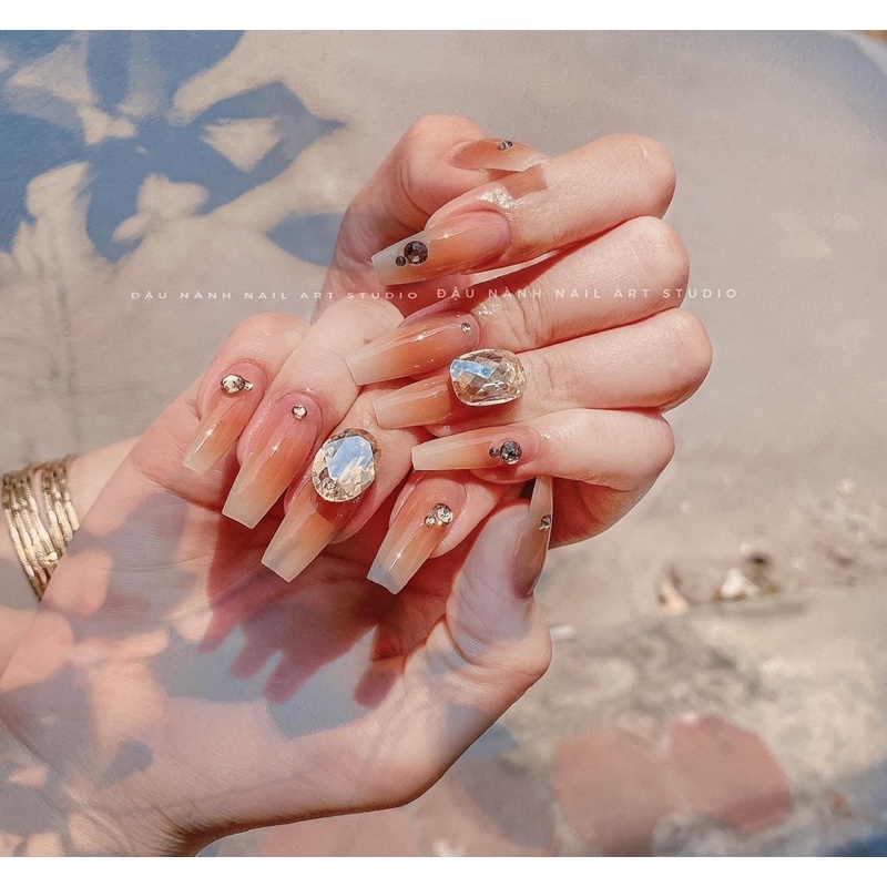 Đá Hồng kong mix size trang trí móng loại túi 6 ngăn