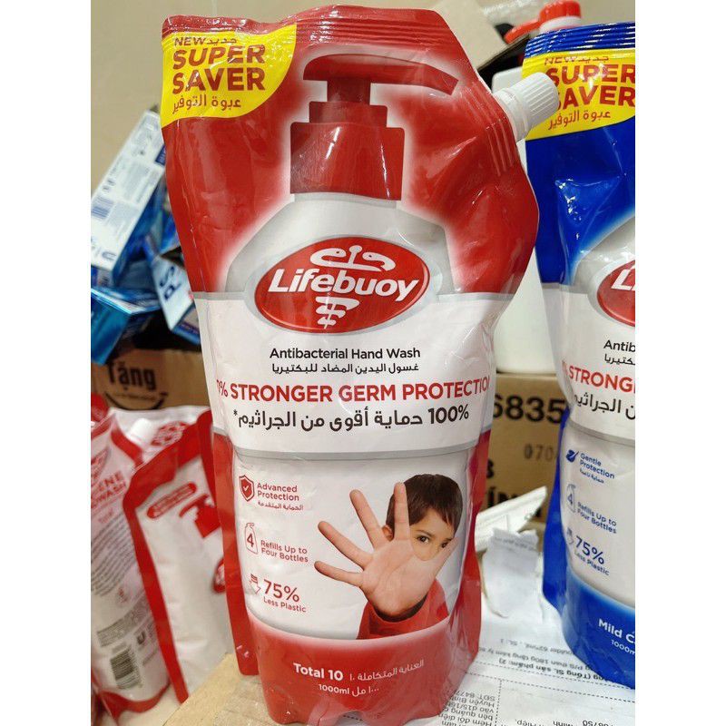 Siêu To Siêu Tiết Kiệm * Nước Rửa Tay Lifebuoy/Lifebouy Xuất Khẩu 1000ml có vòi tiện lợi