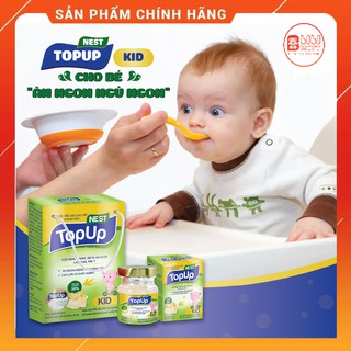 Nước yến topup nest kid dành cho trẻ từ 6 tháng tuổi trở lên giúp bé ăn ngon ngủ khỏe.
