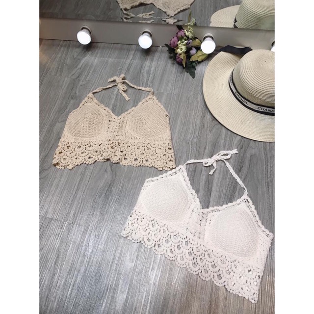 Set biển 2 món - áo bra vây cá + quần ren hoa mới ( có tách rời )