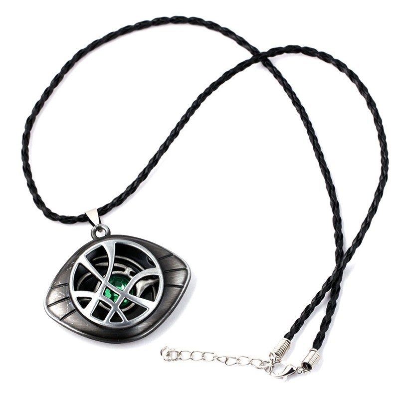 {onsalezone} Antique Doctor Strange Crysta Necklace Agamotto Eye Pendant Leather Cosplay Jewe adover