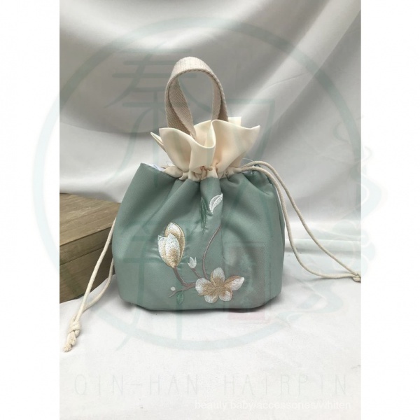 Hàng Mới]Túi xách nhỏ thêu họa tiết Luo Zhi's chính hãng Trung Hoa cổ điển kèm túi nhỏ