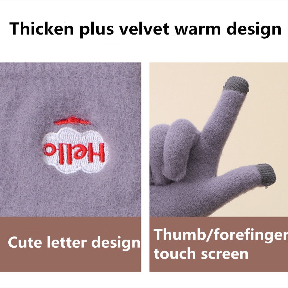Găng Tay Dệt Kim In Hoạt Hình Thời Trang Mùa Đông Cho Nam Và Nữ