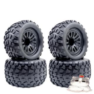 4PCS 130mm 1/10 Truck Tire & Wheel Hex 12mm For Traxxas Tamiya Kyosho HPI HSP Savage XS TM Flux LRP