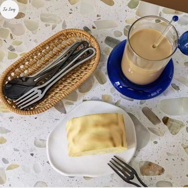 Khay mây đựng đũa thìa decor siêu xinh thân thiện với môi trường