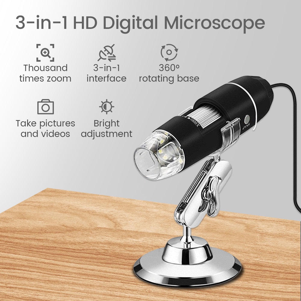 Kính Hiển Vi Kỹ Thuật Số Độ Phân Giải Cao 3 Trong 1