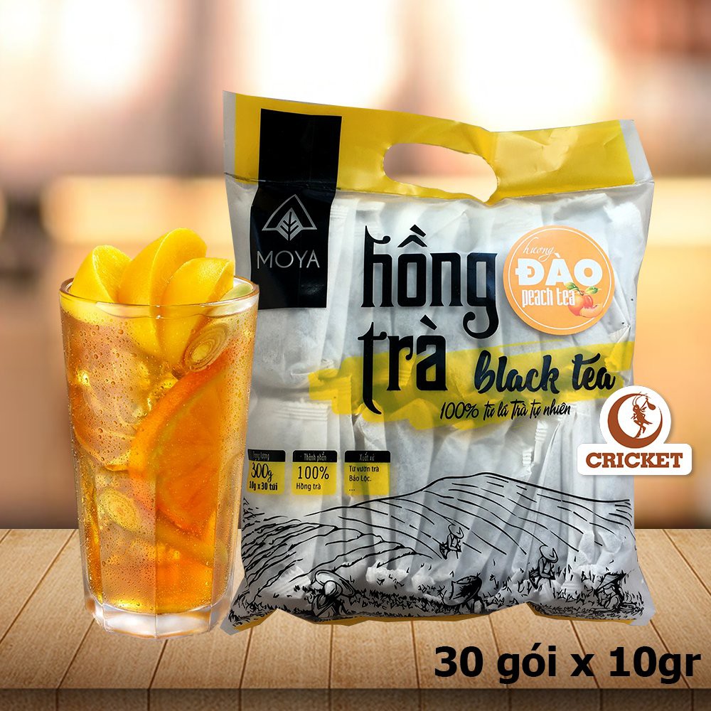 Trà Đào Túi Lọc Moya 300gram - Chiết xuất 100% trà tự nhiên từ vườn trà Bảo Lộc