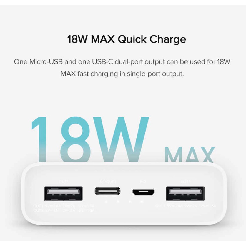 Pin dự phòng Xiaomi 20.000mAh Gen 3 Xiaomi Powerbank 3 20000Mah USB-C Two-Way Fast Charge
