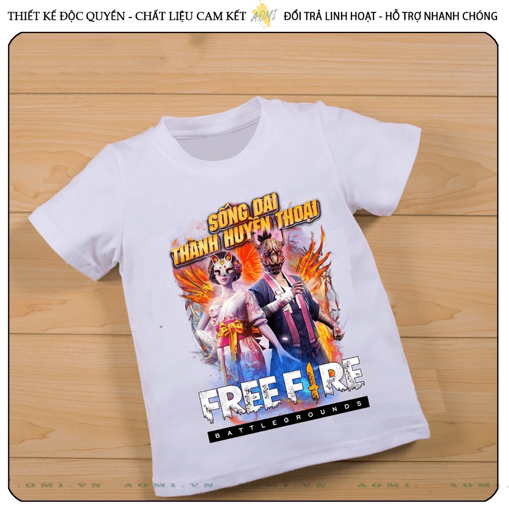 ÁO THUN FREE FIRE UNISEX PHÔNG NAM NỮ GIA ĐÌNH CẶP ĐÔI CÓ SIZE TRẺ EM CHO BÉ TRAI GÁI  3158 Store