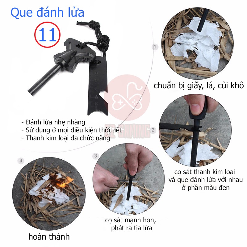 Hộp sinh tồn cao cấp full 12 món chất lượng, thực dụng. vt165a