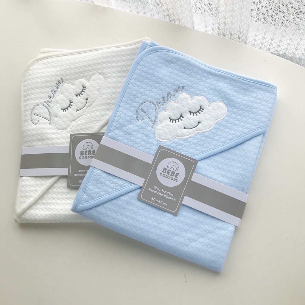 Khăn Ủ Choàng Bebe Comfort Thêu Hình Đám Mây Đa Năng, Kiêm Chăn Ủ Cho Bé Dùng Cho Trẻ Từ Sơ Sinh Đến 6 Tháng