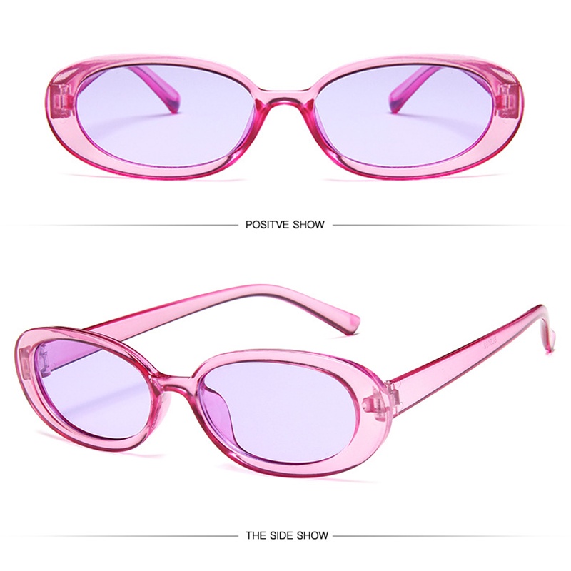 Kính mắt hình dáng oval chống tia cực tím uv400 kiểu Hàn Quốc thời trang cho nữ