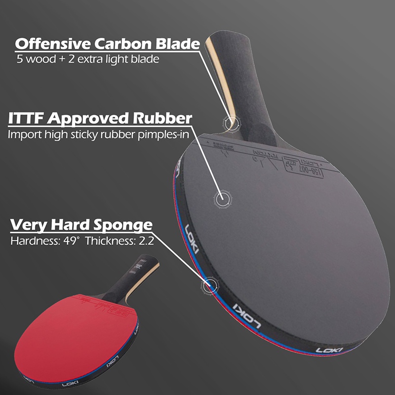 Vợt Đánh Bóng Bàn Loki 9 Star Chuyên Nghiệp Có Túi Đựng Và Hộp Đựng