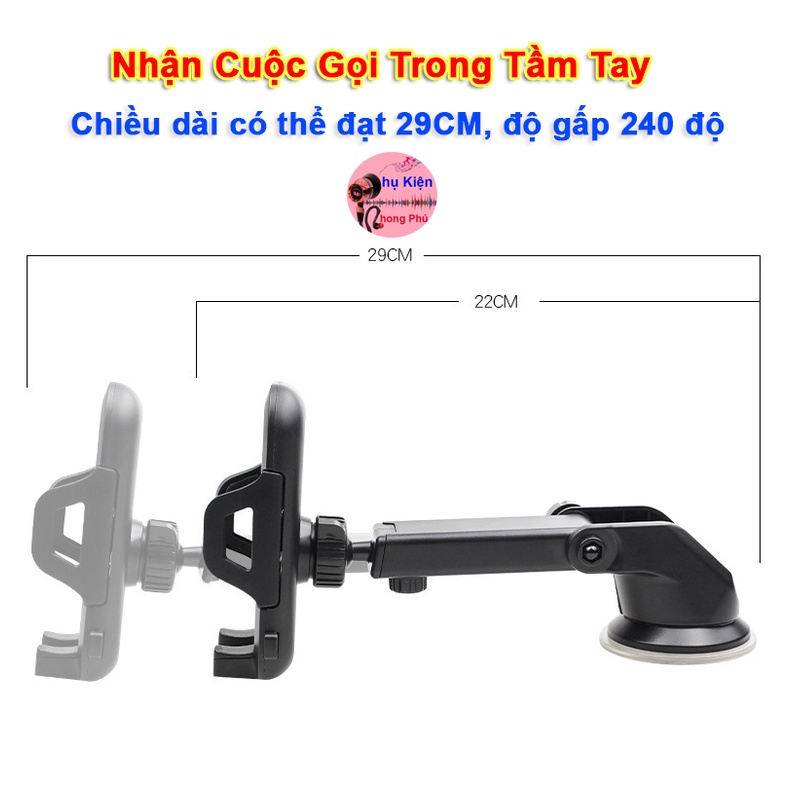 Giá Đỡ Điện Thoại Ô Tô Gắn Trên Taplo, Kính Chắn Gió Giúp Kẹp Giữ Điện Thoại Cực Kì Chắc Chắn Có Thể Xoay 360độ Đa Năng