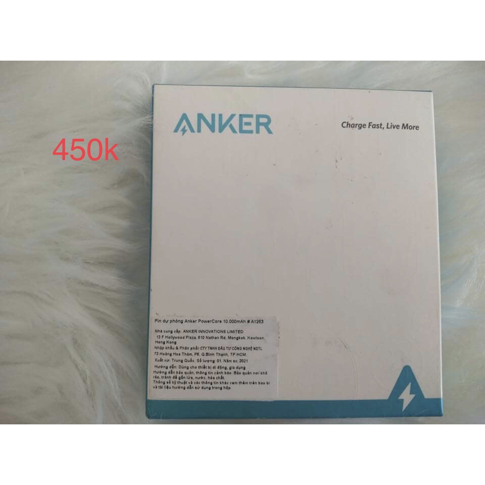Pin Sạc Dự Phòng Anker PowerCore 10000mAh - A1263 - Hàng Chính Hãng