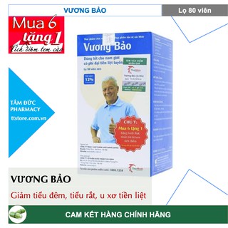 VƯƠNG BẢO [Lọ 80 viên] - Hỗ trợ điều trị phì đại tuyến tiền liệt, giảm tiểu buốt, gắt, són tiểu, tiểu đêm
