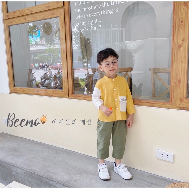 Set sơ mi xuất Hàn bé trai