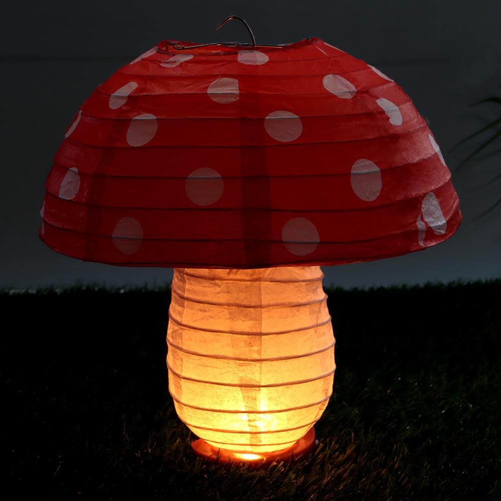 LEISURE Lồng Đèn Hình Nấm Trang Trí Phòng Kích Thước 8 Inch 12 Inch