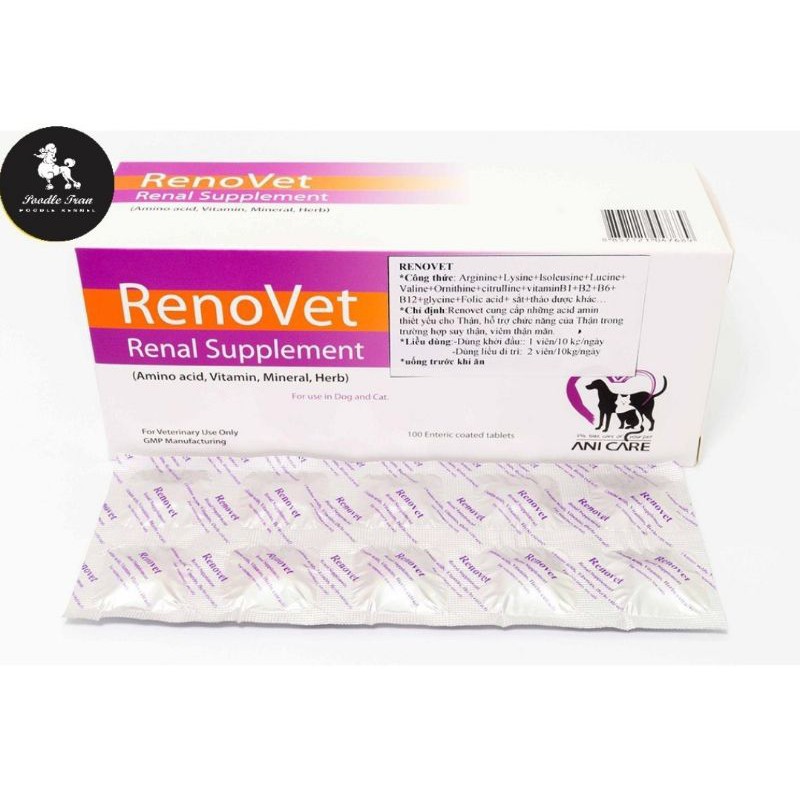 RenoVet(1 viên)- bổ thận, tăng cường chức năng thận chó mèo