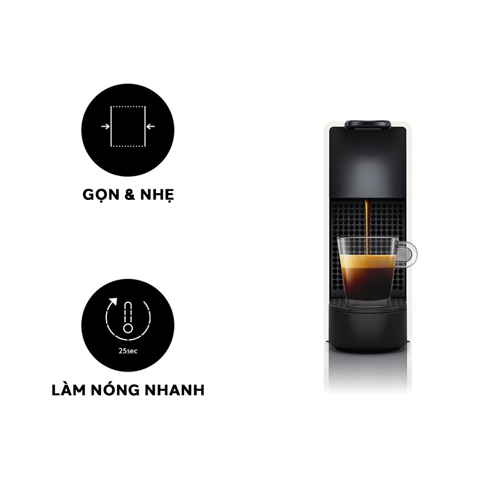 [Mã ELHADEV giảm 4% đơn 300K] Máy pha cà phê Nespresso Essenza Mini Trắng