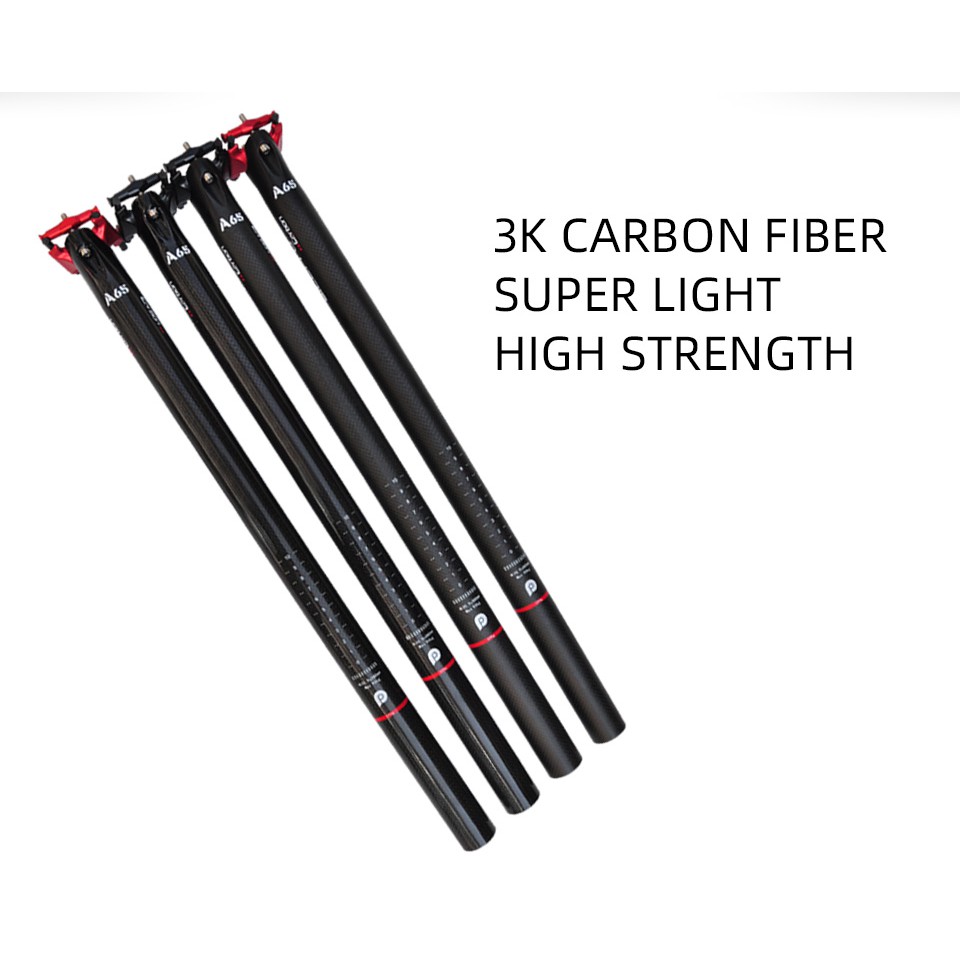 Trục gắn yên xe đạp LITEPRO bằng sợi carbon kích thước 33.9x580mm thích hợp cho xe đạp Litepro 412 BMX A65