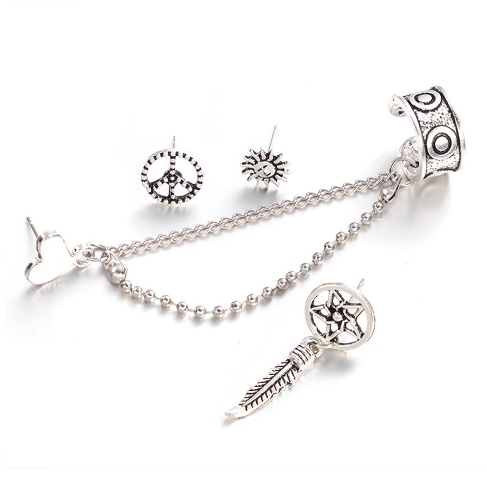 Set 4 bông tai nữ trang kiểu dáng độc đáo thời trang