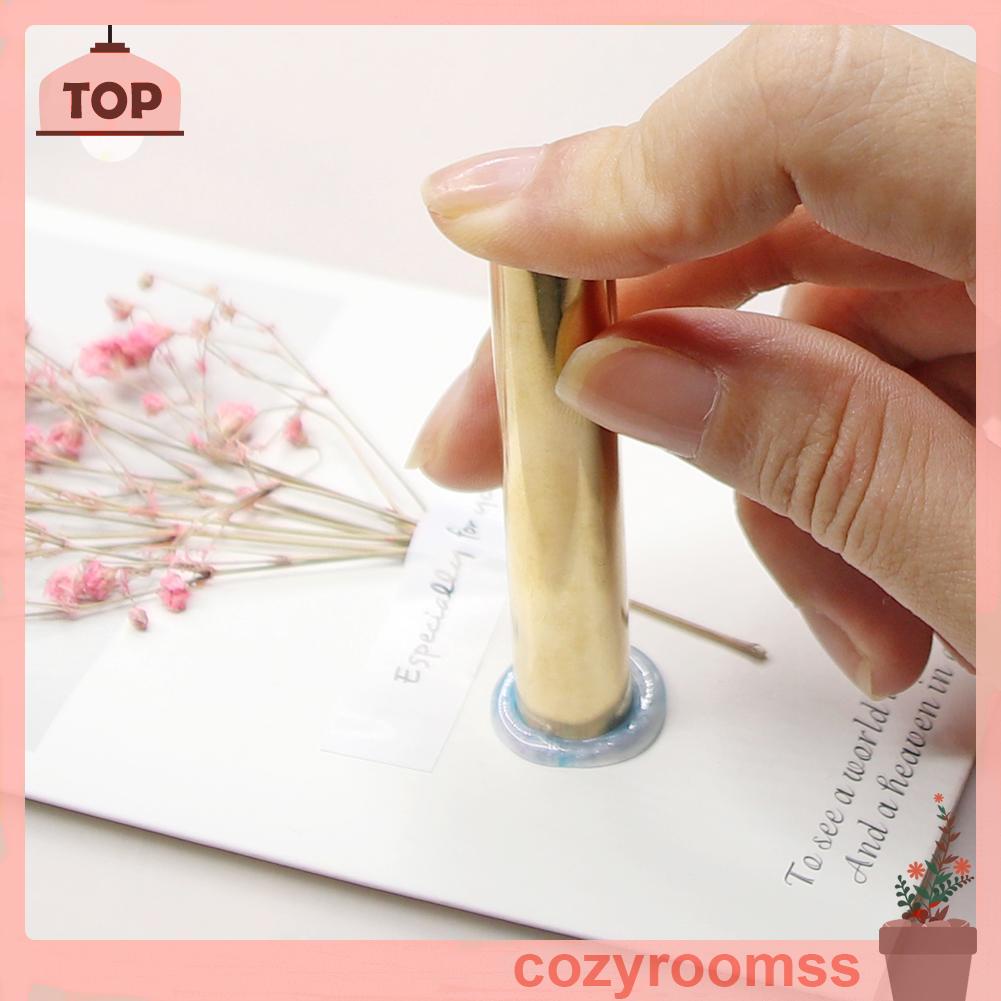 Con dấu niêm phong bì thư bằng đồng thau hình trụ cổ điển DIY