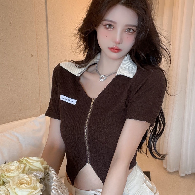 Áo Thun Tay Ngắn Dáng Ôm Phong Cách Hàn Quốc Thời Trang Cho Nữ