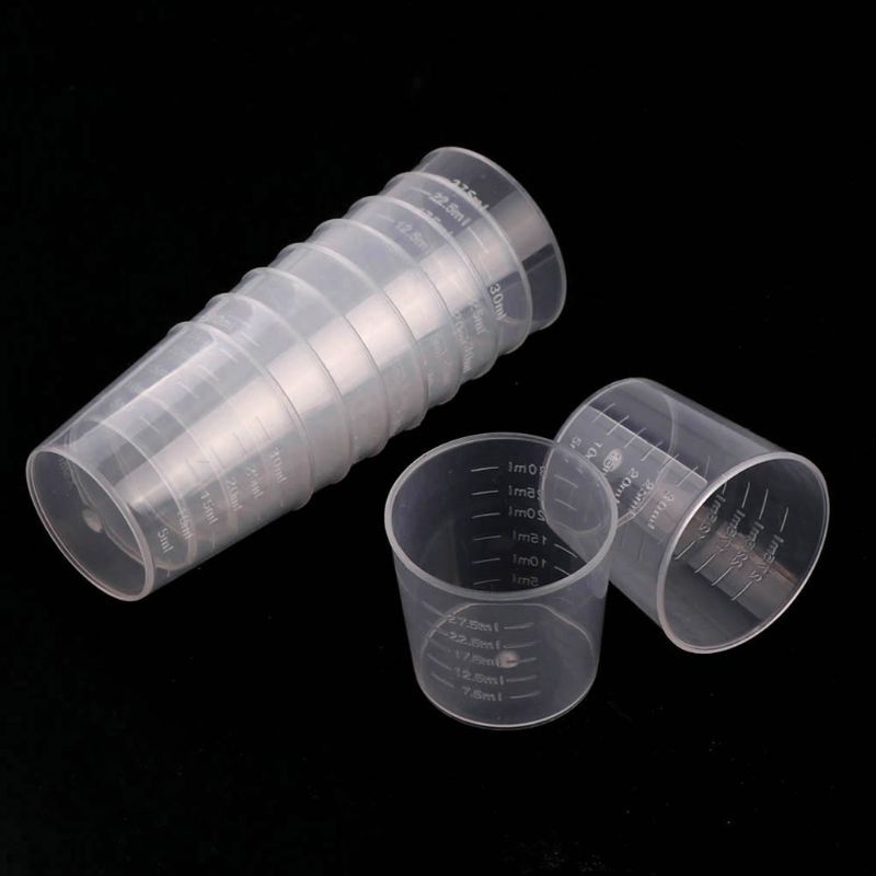 Set 100 cốc đo lường bằng nhựa resin epoxy 30ml dùng làm đồ trang sức thủ công