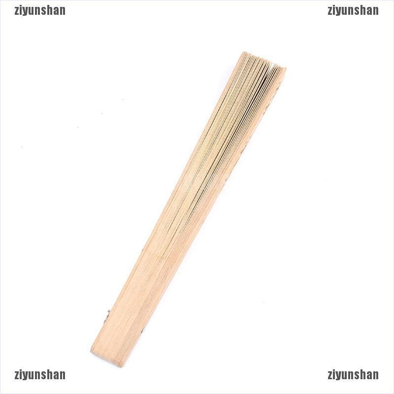 Quạt Xếp Cầm Tay Bằng Gỗ Tre Chạm Khắc Phong Cách Vintage