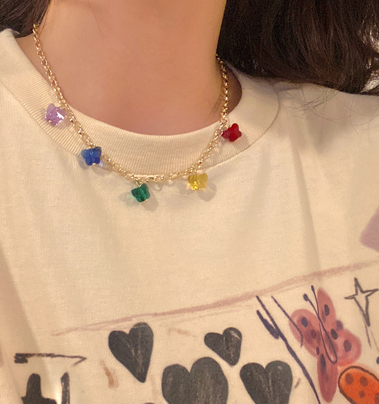 Vòng cổ phối mặt hình cánh bướm thời trang độc đáo dễ phối đồ 191011