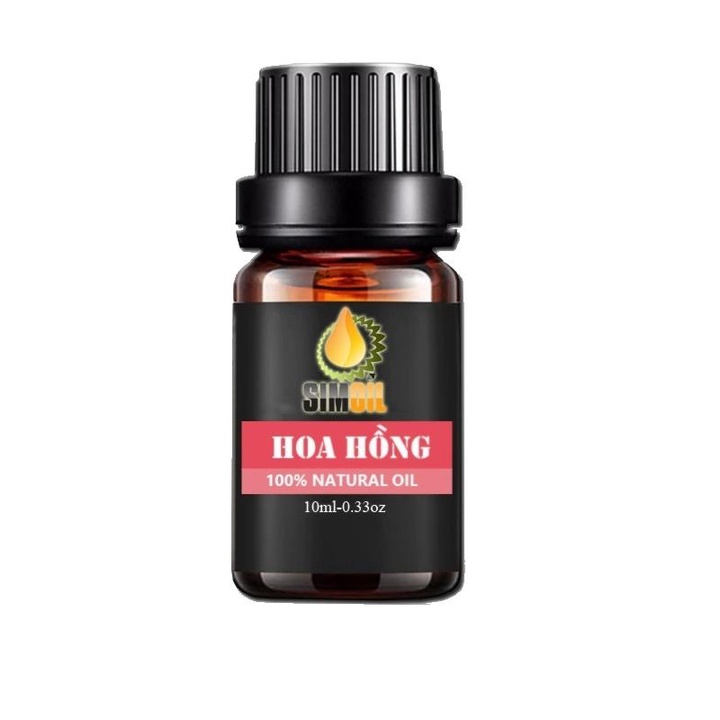 Combo 2 lọ 10ml tinh dầu xông phòng, tinh dầu thơm phòng SIMOIL, tinh dầu cam, tinh dầu hoa hồng