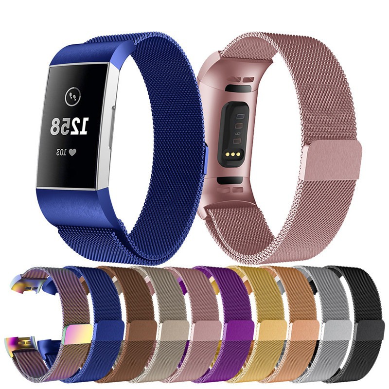 Dây Thép Milanese Loop Stainless Steel Cho Fitbit Charge 3