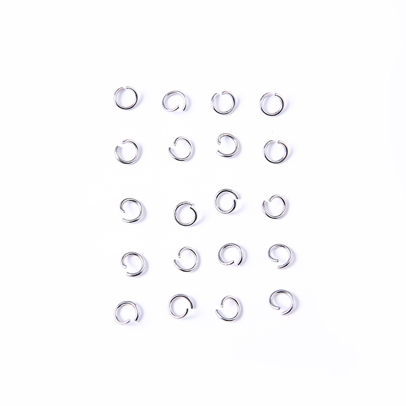 Set 50 Vòng Tròn Hở Một Vòng Bằng Thép Không Gỉ 8mm Làm Đồ Trang Sức Thủ Công DIY